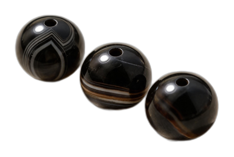 Black agate bead used in Strandzen protection and calm bracelet kits