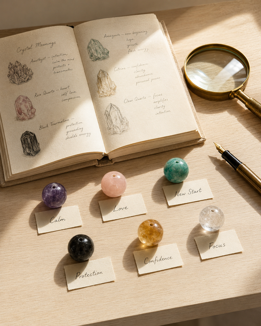 Strandzen crystal and bracelet design sketchbook for a bespoke consultation
