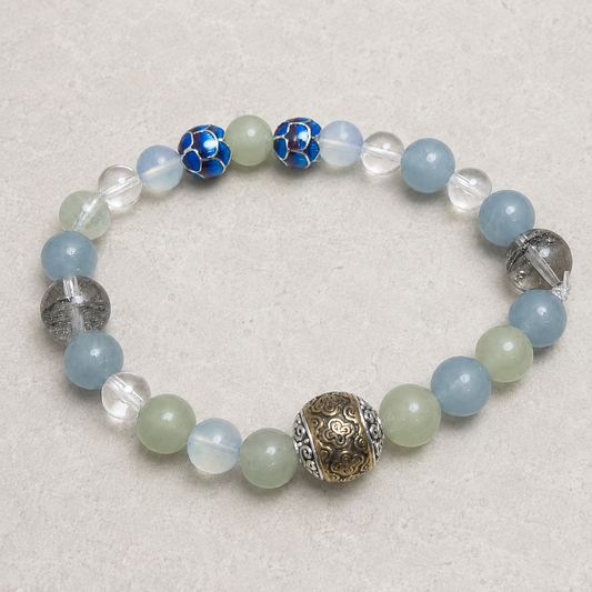 Blue Interval finished crystal bracelet primary view