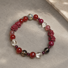Crimson Oath finished crystal bracelet design detail 2 thumbnail