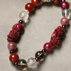 Crimson Oath finished crystal bracelet design detail 3 thumbnail