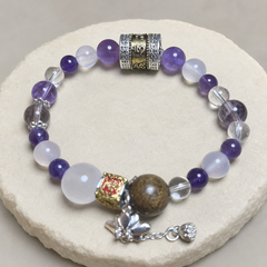 Lotus Reverie finished crystal bracelet design detail 4 thumbnail