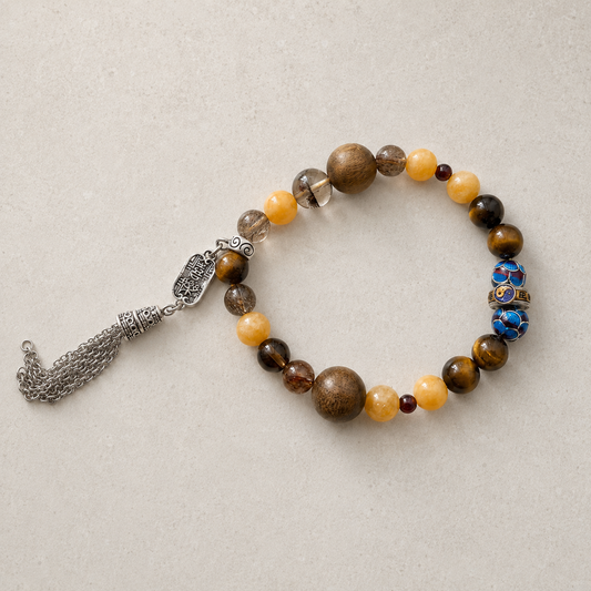 Golden Passage finished crystal bracelet primary view with a silver-tone tassel