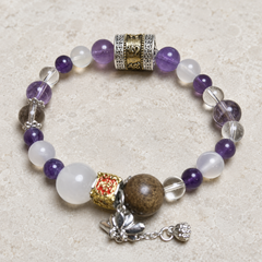Lotus Reverie finished crystal bracelet design detail 5 thumbnail