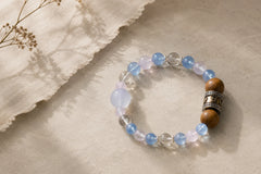 Maze Confidence Plan B bracelet photographed in soft natural light on handmade paper thumbnail