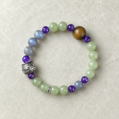 Lotus Start Plan B complete bracelet with pale green, purple, blue-gray, warm brown, and silver-tone details thumbnail
