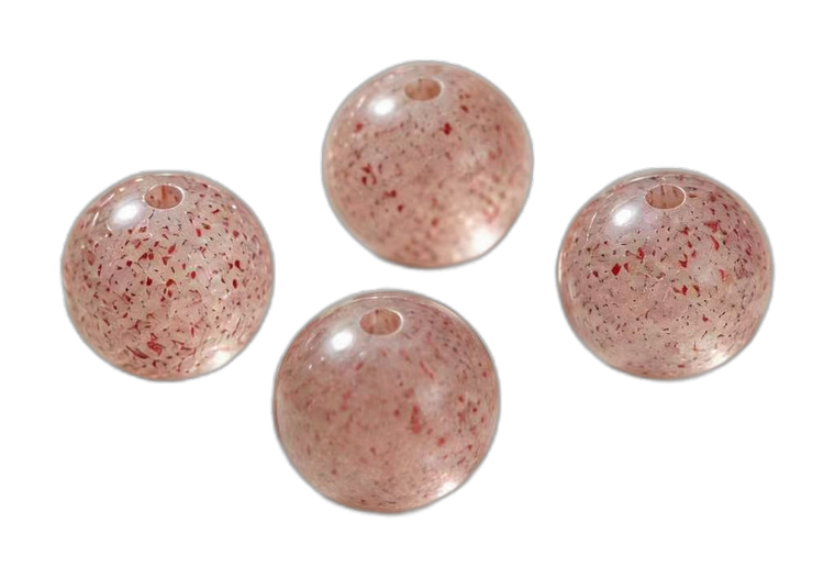 Strawberry quartz bead for love and softness