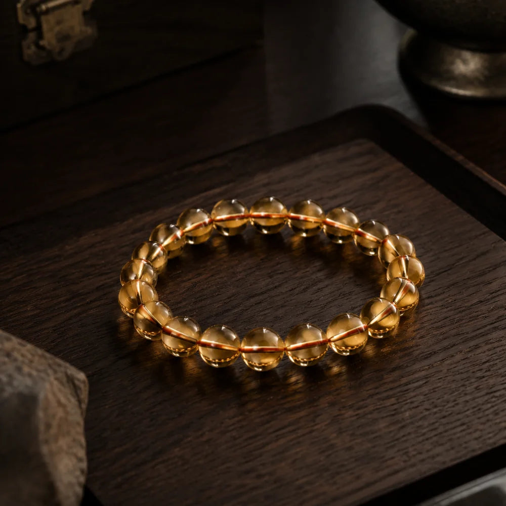 Citrine single-stone bracelet material study