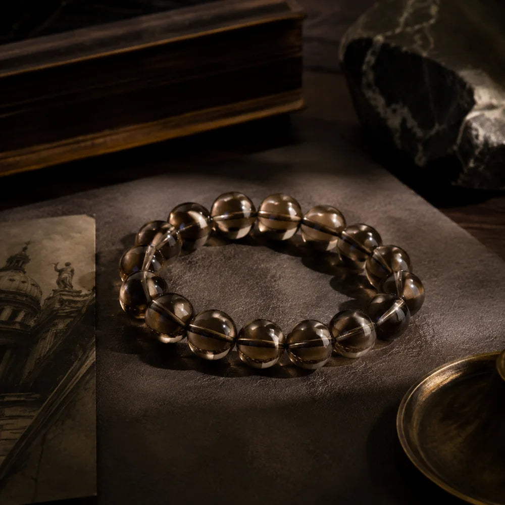 Smoky Quartz single-stone bracelet material study